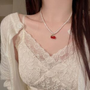 สร้อยคอลูกปัด จี้เชอรี่