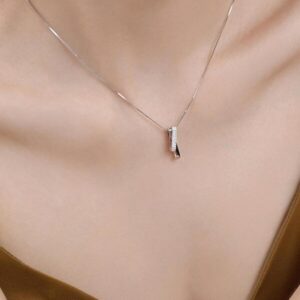 สร้อยคอเงิน จี้หยดน้ำเล็ก มินิมอล สไตล์เกาหลี