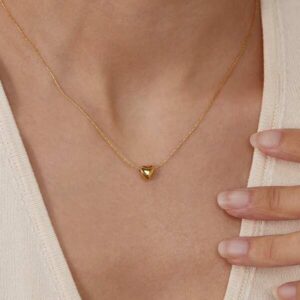 สร้อยคอทอง จี้เม็ดกลมเล็ก มินิมอล สวยเรียบ