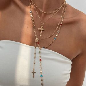 สร้อยคอทอง สามชั้น จี้ดาวเล็ก น่ารัก สำหรับสาวหวาน