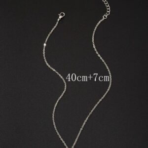 สร้อยคอเงิน จี้กางเขน ยาว มินิมอล สำหรับผู้หญิง