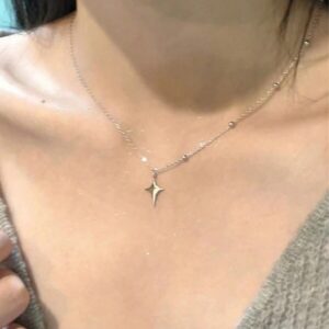 สร้อยคอเงิน จี้กางเขนเล็ก มินิมอล สวยเรียบ
