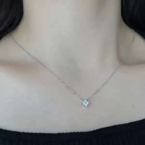 สร้อยคอเงิน จี้เพชรเล็ก มินิมอล สวยหรู สไตล์เกาหลี