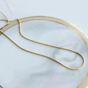 สร้อยคอทอง โซ่ทรงงู มินิมอล สไตล์เกาหลี